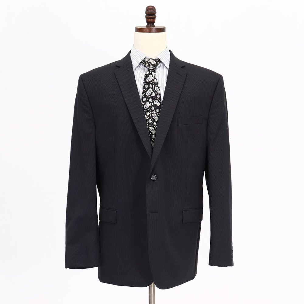 Egara 48L Gray Striped 2-Button Sport Coat Blazer Jacket V659